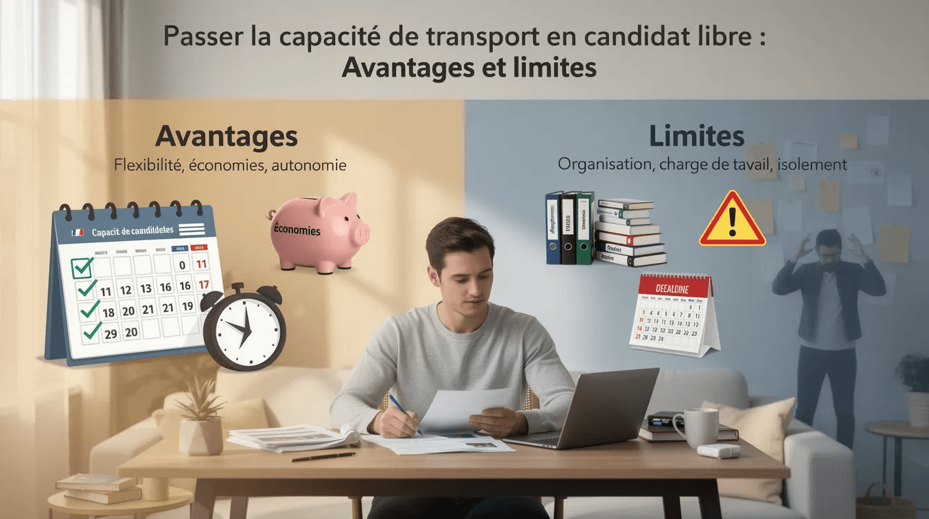 Capacité de transport en candidat libre : le guide