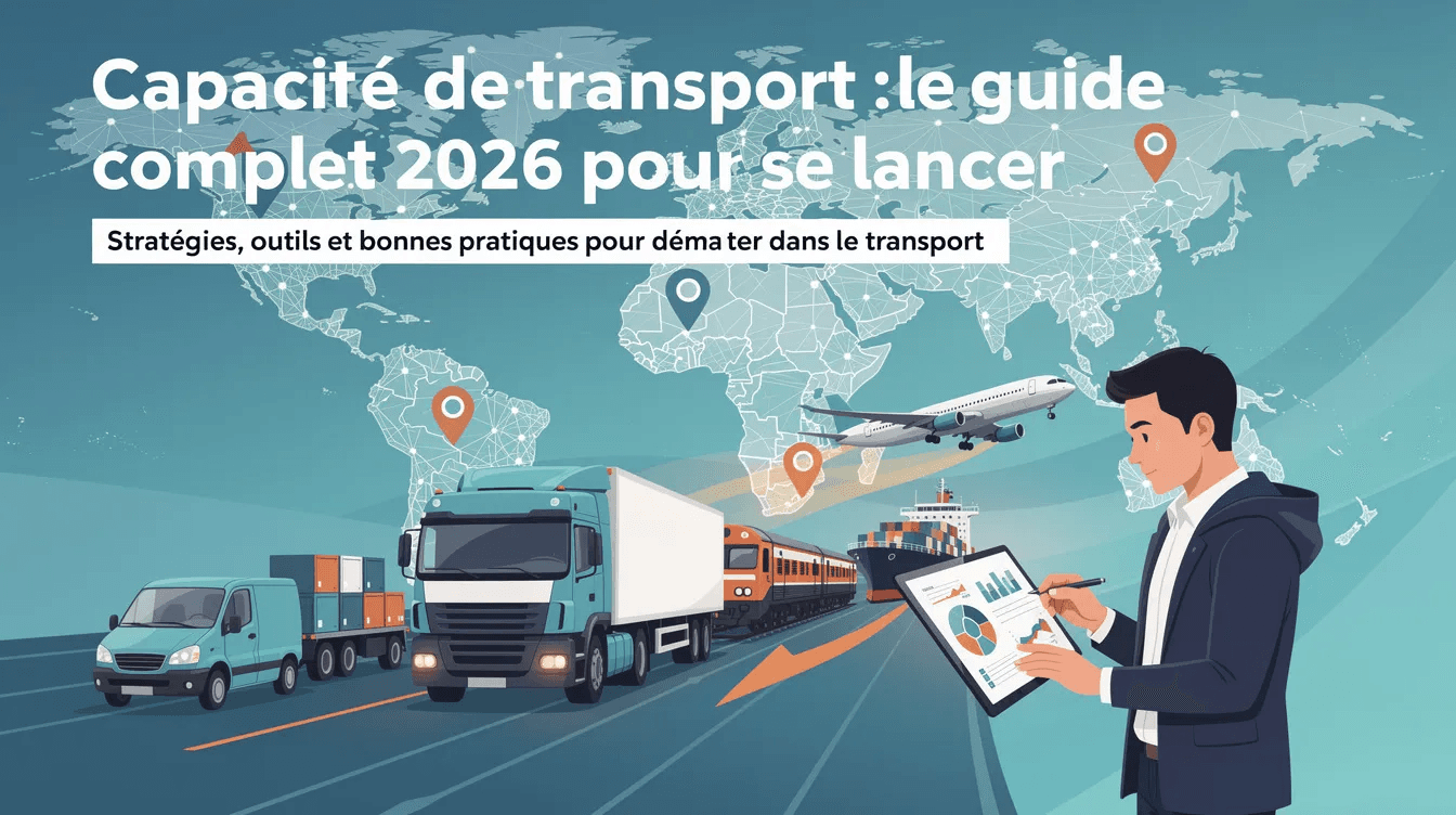 Guide capacité de transport 2026 : camion, train, avion et cargo sur carte mondiale