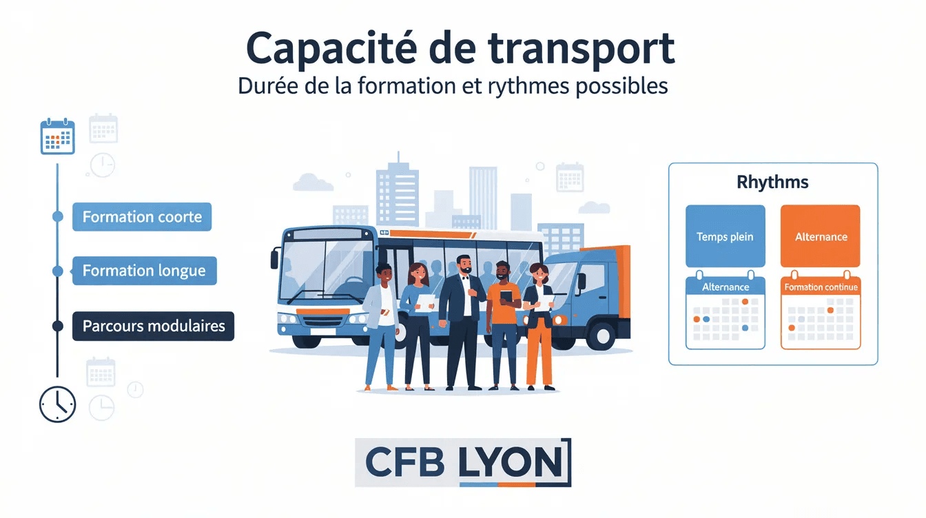 Durée formation capacité de transport : rythmes CFB Lyon
