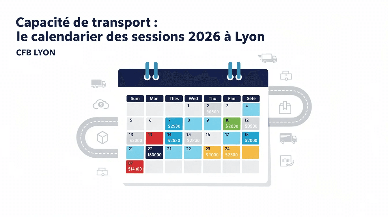 Capacité de transport 2026 Lyon : calendrier des sessions