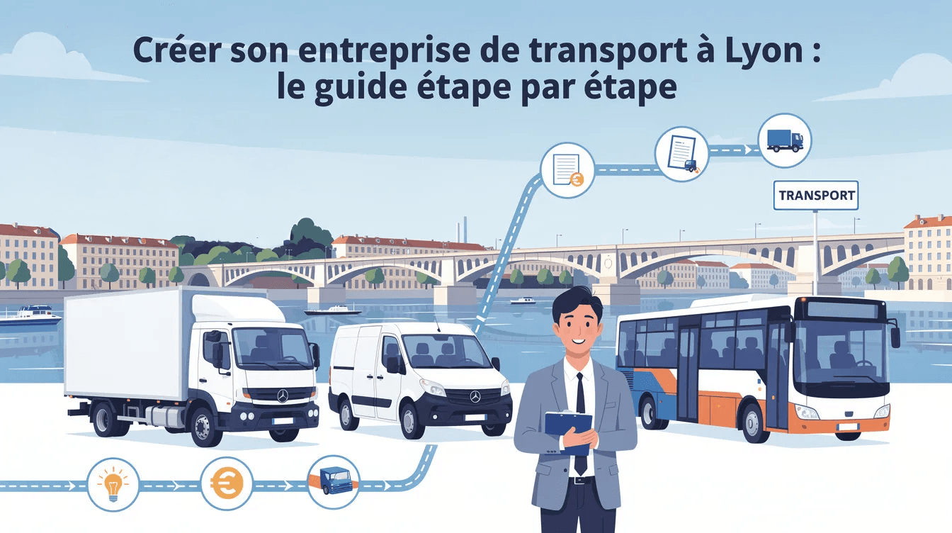 Guide étapes création entreprise de transport à Lyon : camion, véhicules et démarches administratives
