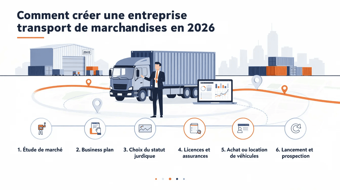 Créer entreprise de transport en 2026 : guide complet