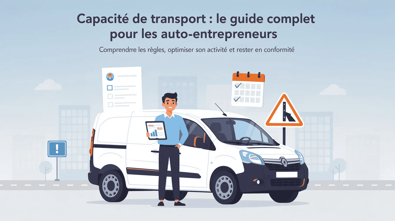 Guide capacité de transport auto-entrepreneur : entrepreneur, camionnette et documents de conformité