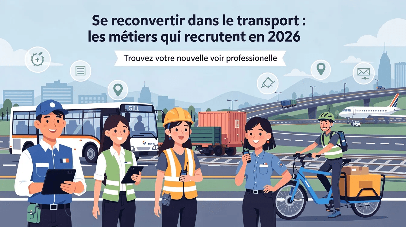 Reconversion transport 2026 : métiers qui recrutent