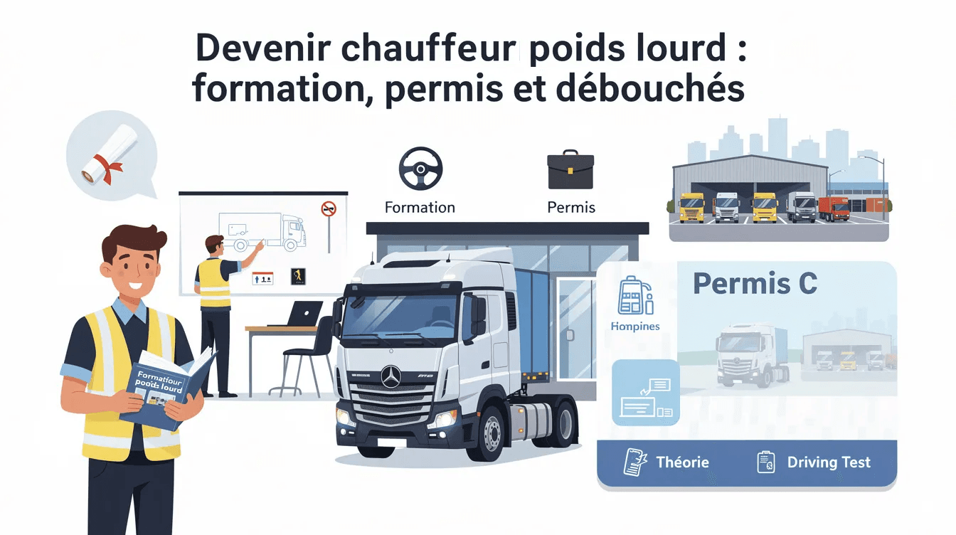 Devenir chauffeur poids lourd : formation et débouchés