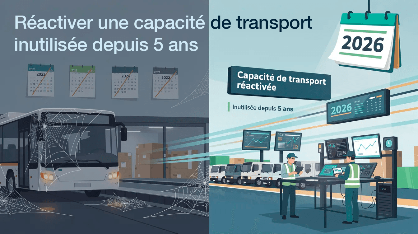 Réactiver une capacité de transport inactive en 2026