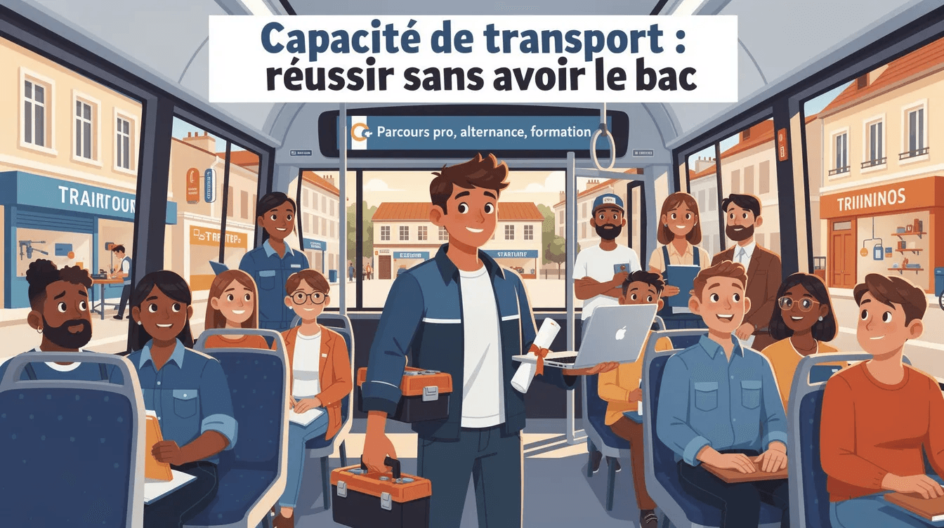 Capacité de transport sans bac : parcours pro, alternance et formation vers le métier de transporteur