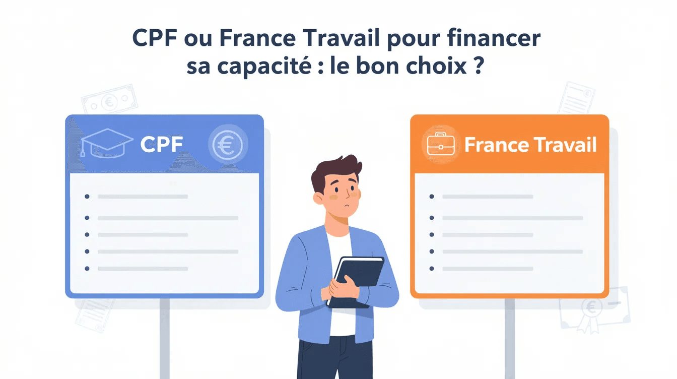 CPF ou France Travail pour financer sa capacité transport